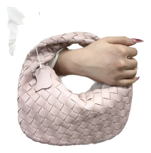 Luxus Handtasche Metallic Geflochten Eleganz