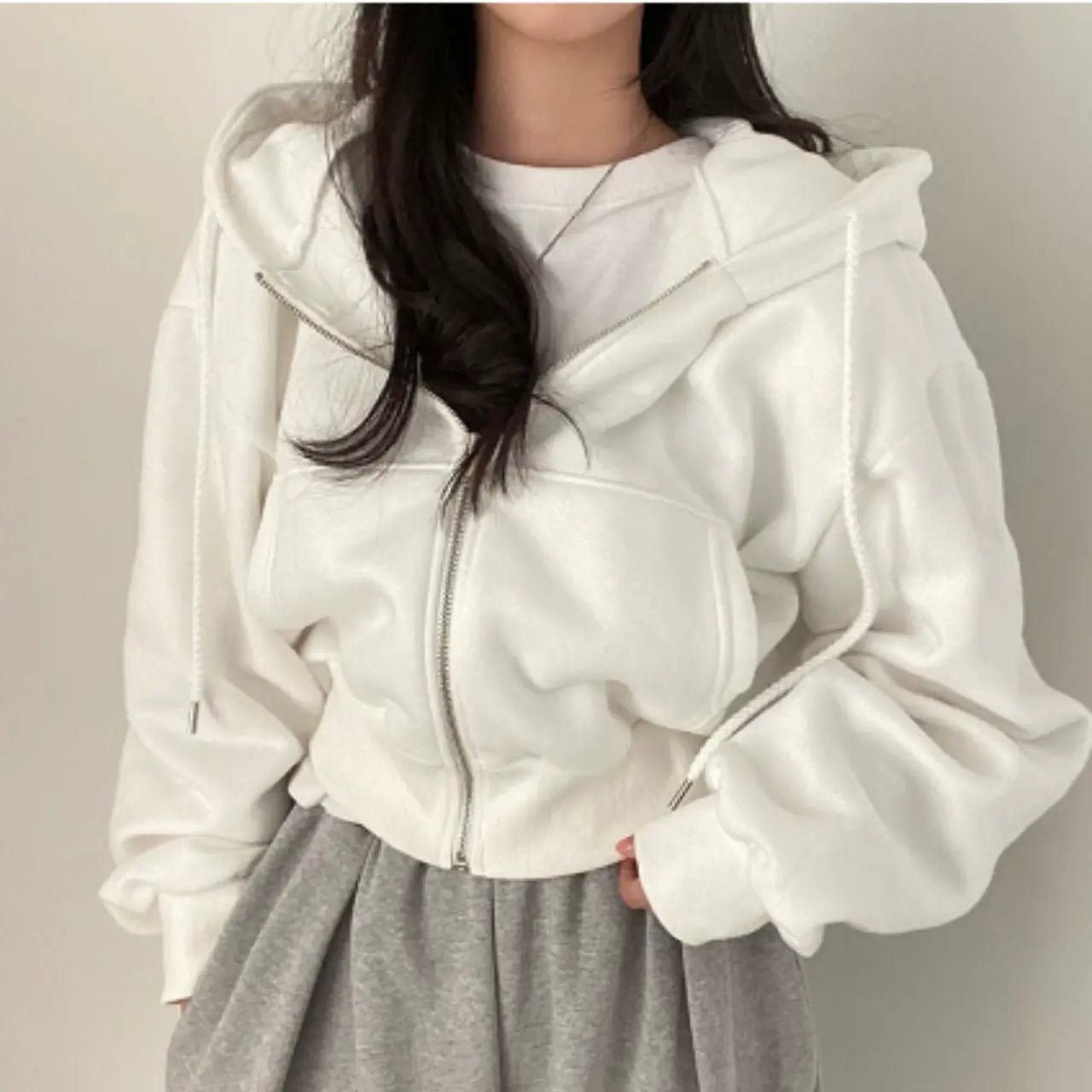 Bequeme Hoodie Mit Reißverschluss