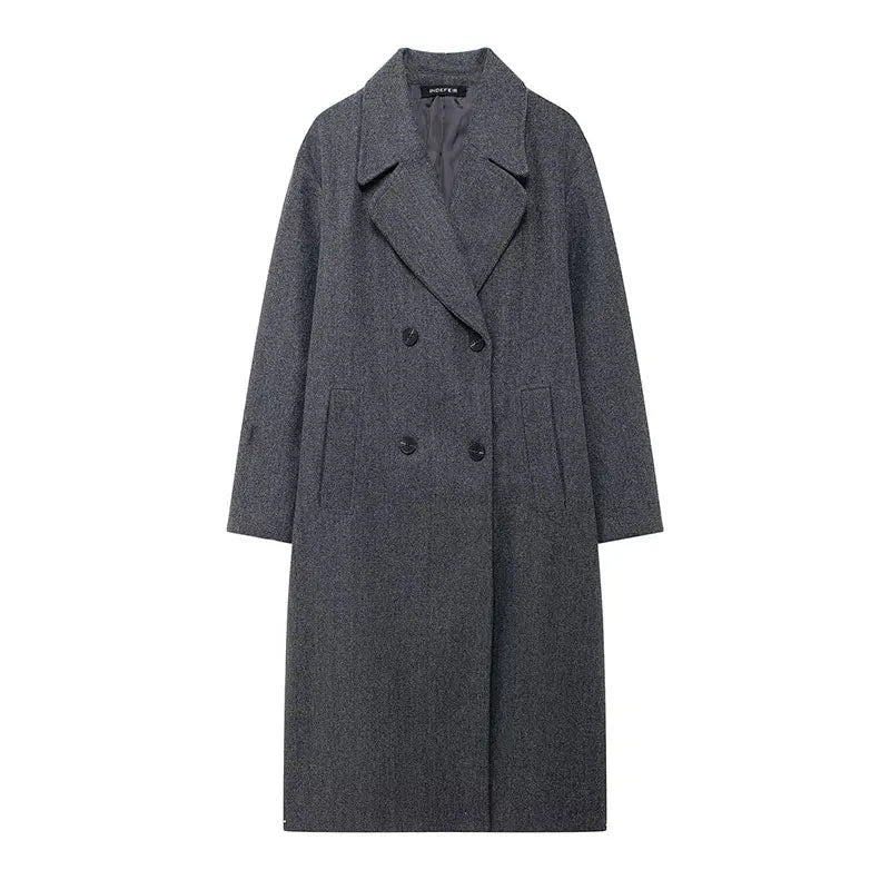 Eleganter Damen Wintermantel Revers Steppjacke
