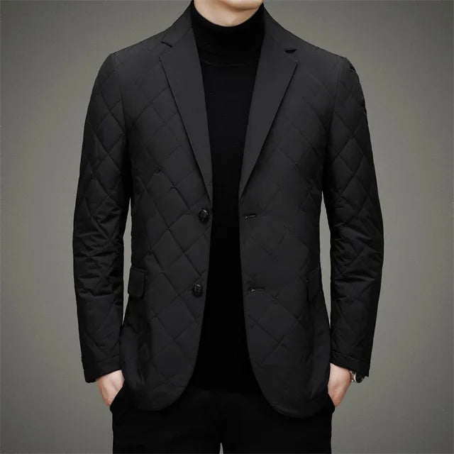 Herren Steppjacke Eleganter Blazer-Stil