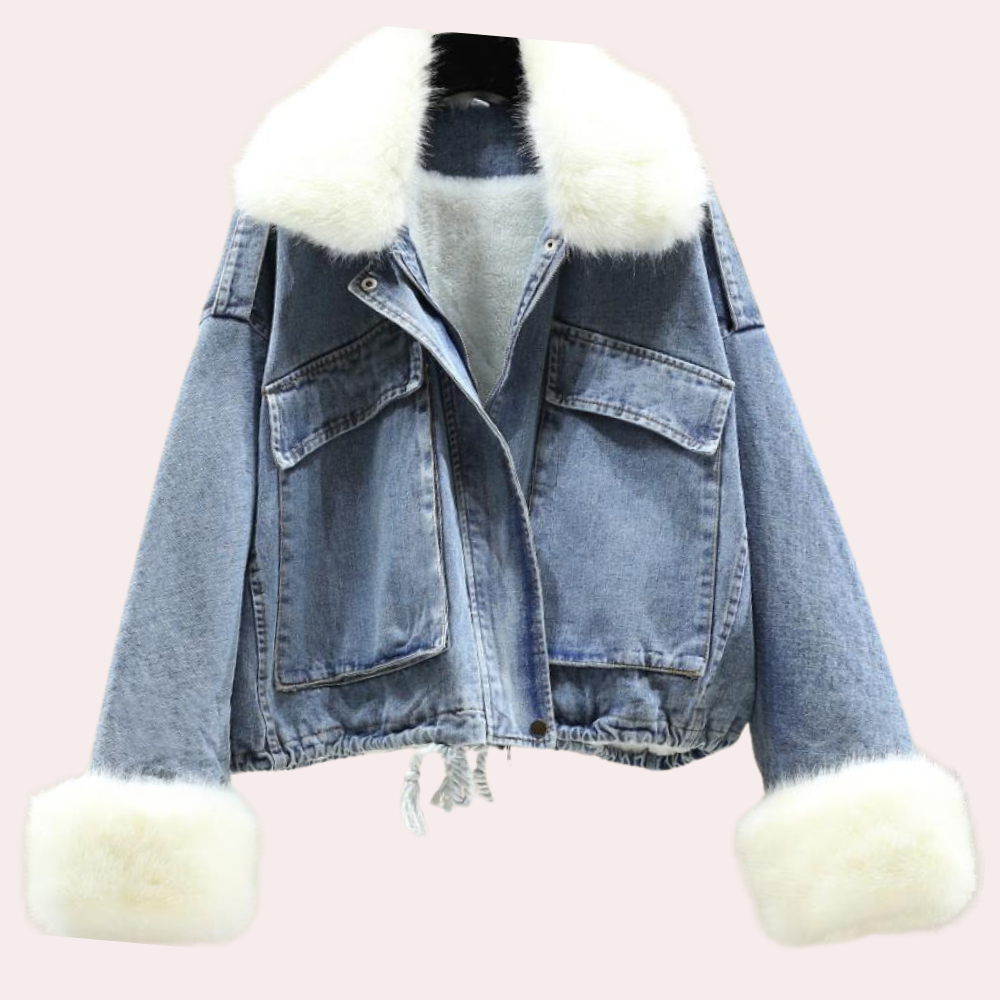 Moderne Damen Winterjacke Denim style