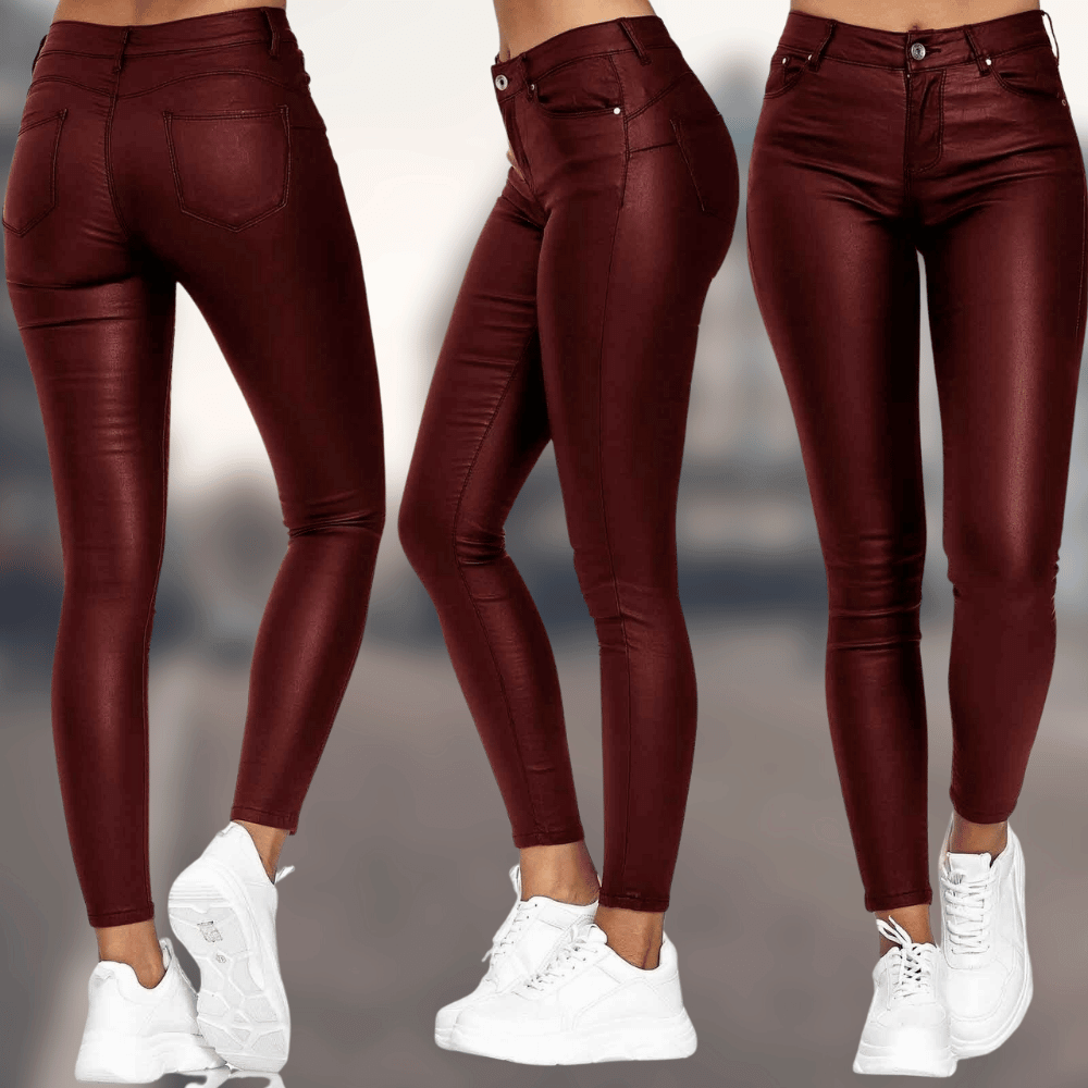 Elegante Lederhose Damen Bequem Modern