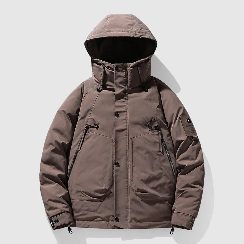 Winterjacke Herren Kapuze Daunenfüllung Warm