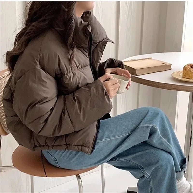 Damen Puffermantel Warm Leicht Winterjacke