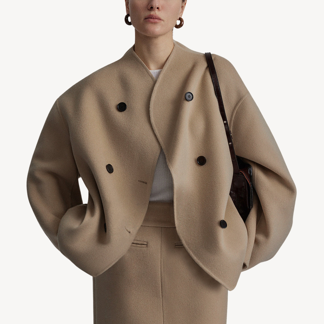 Damen Wollmantel Doppelreihig Elegantes Design