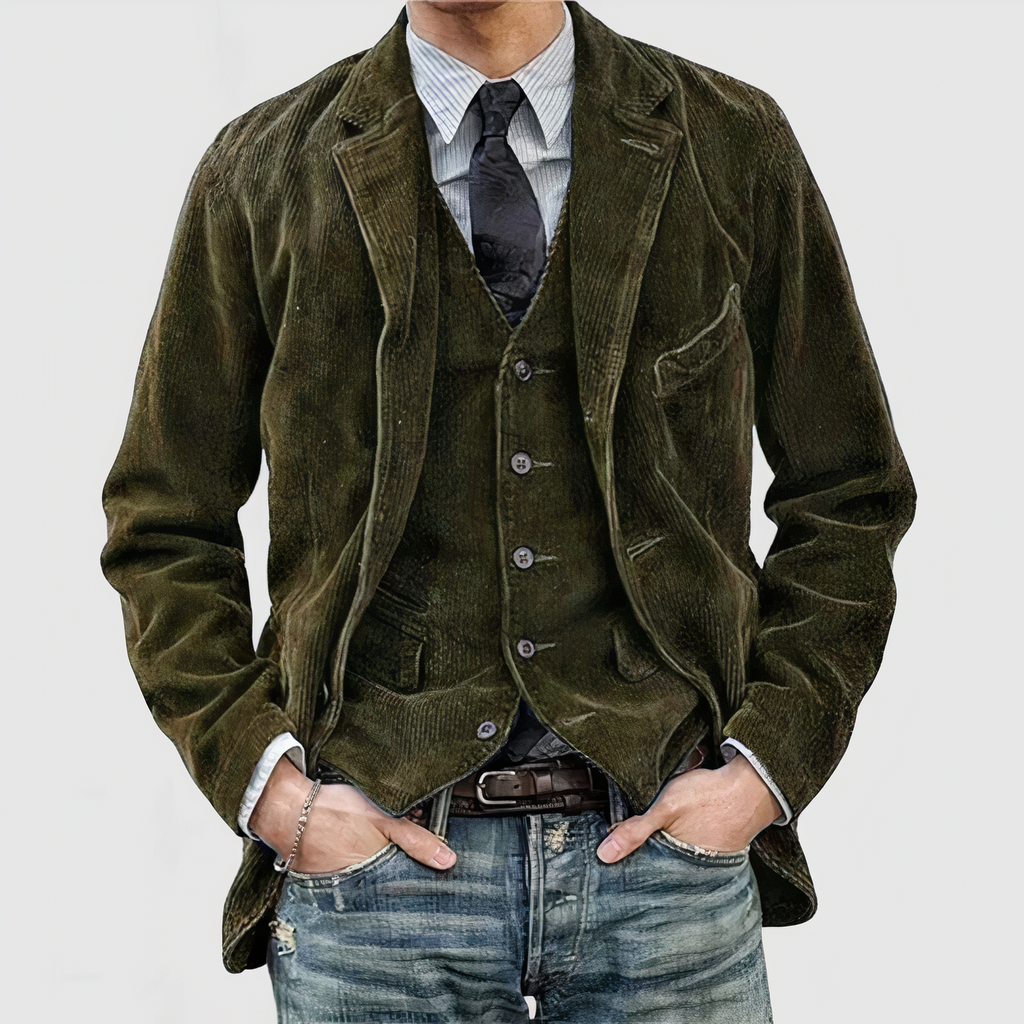 Bequeme Cordjacke Lässig Stil