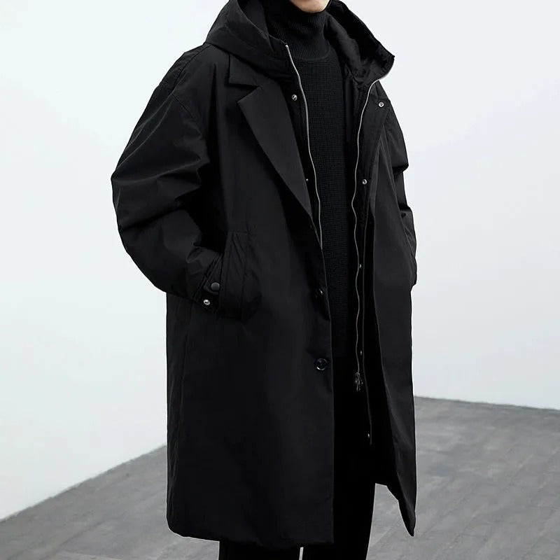Herren Trenchcoat Wasserdicht Warm Isoliert
