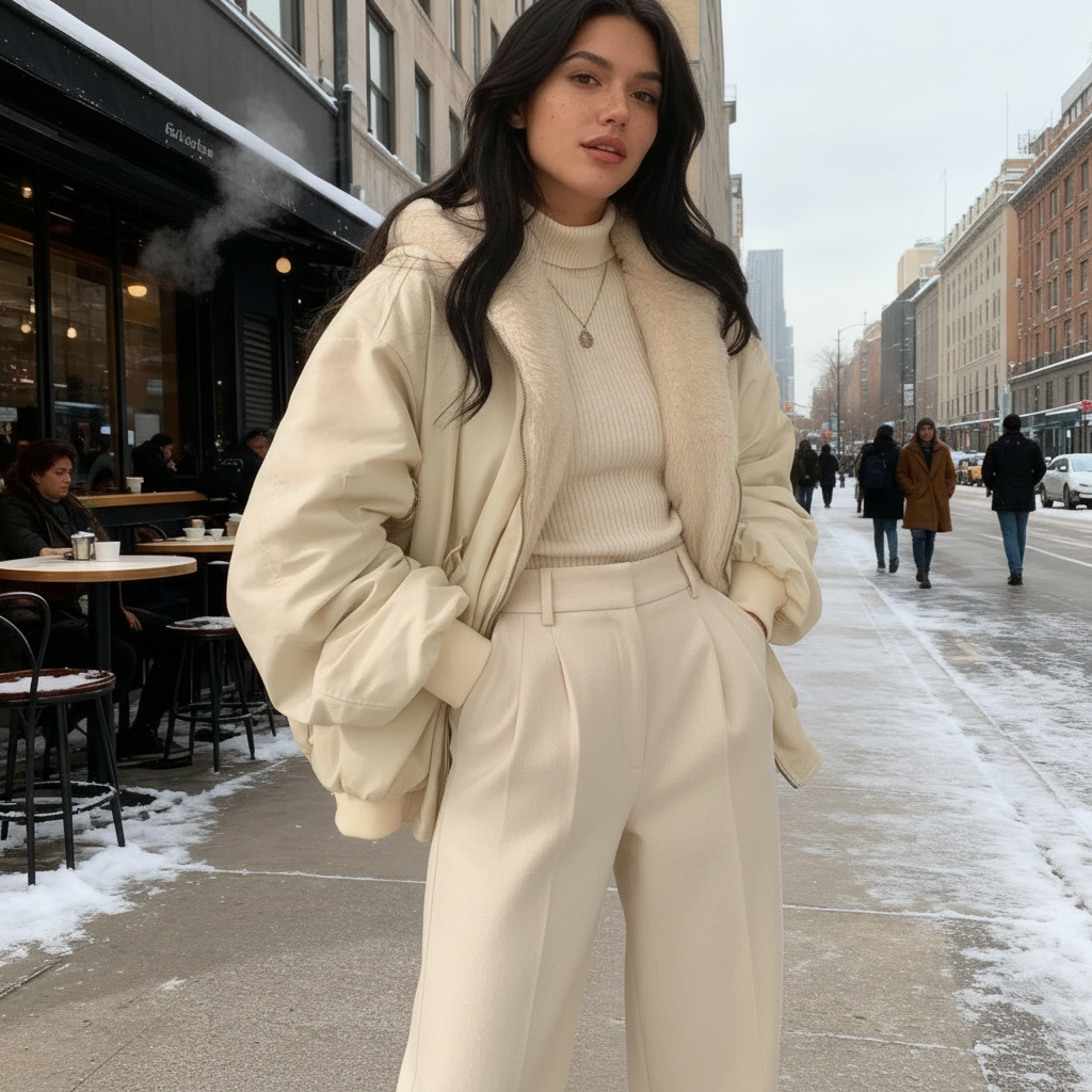 Thermo Wintermantel Damen Oversized Fleece Jacke