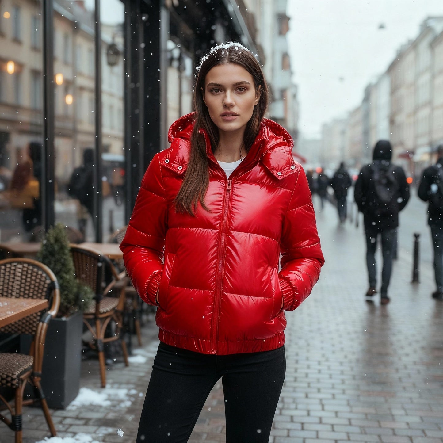 Wasserdichte Damen Winterjacke Warm Elegant