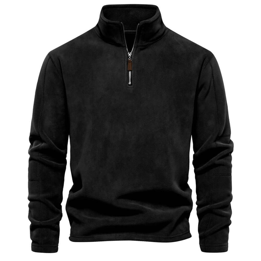 Warme Fleecejacke Herren Kurzreißverschluss