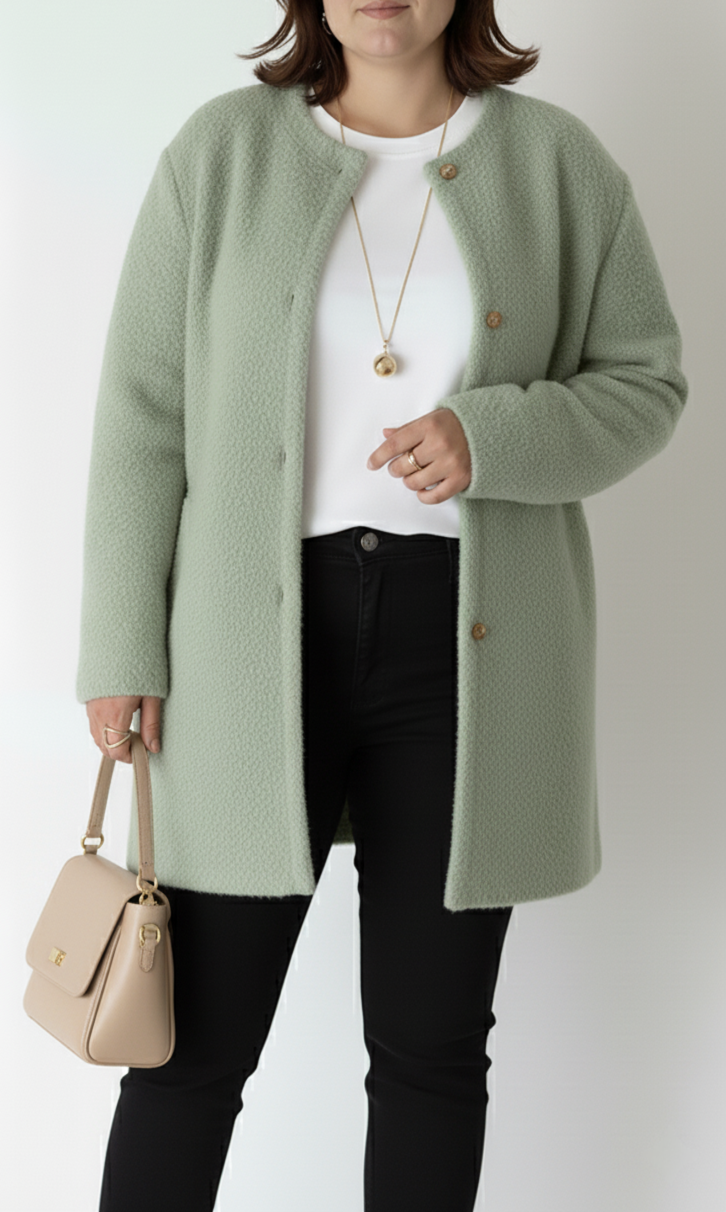 Damen Cardigan Großzügig Strick Elegant