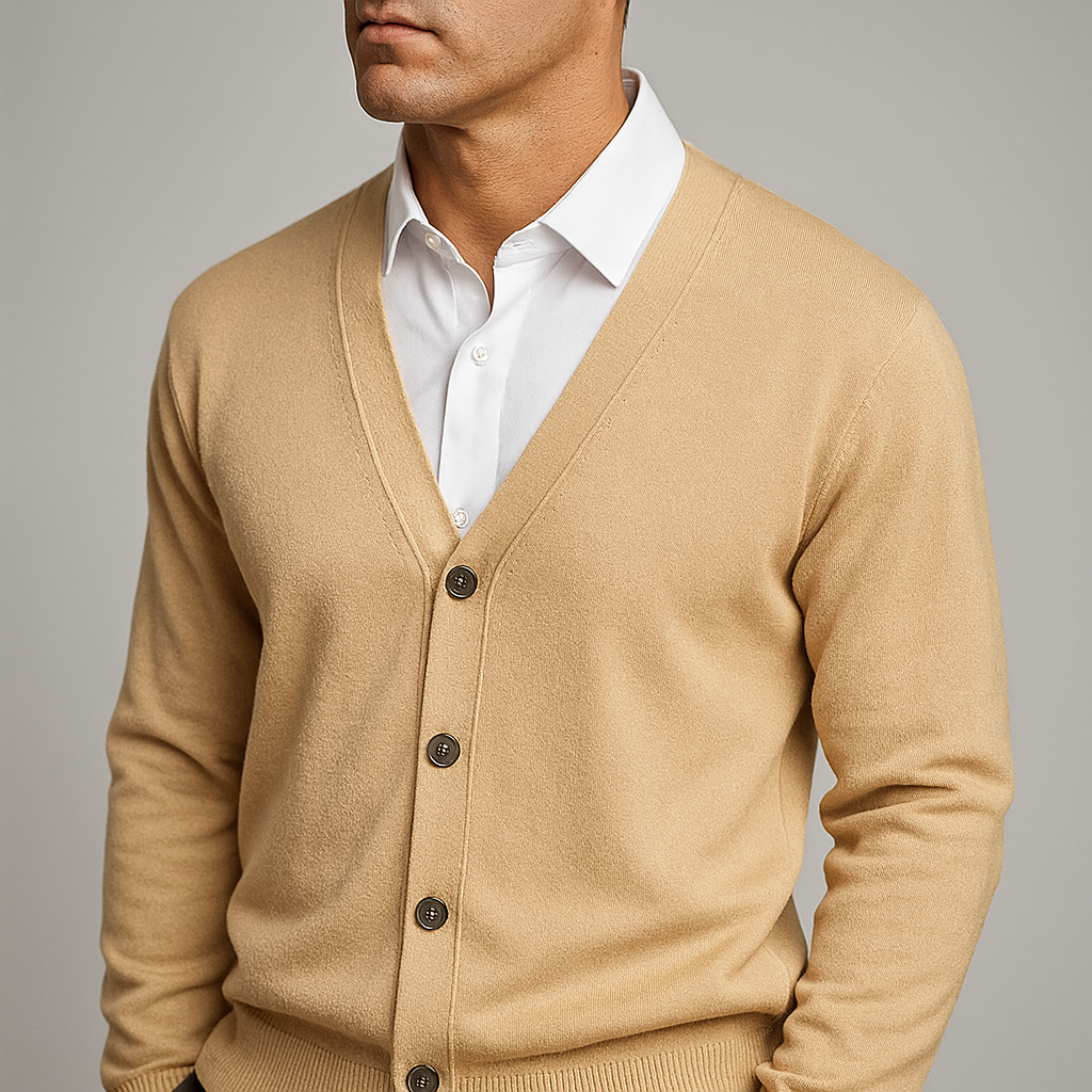 Stilvoller Herren Cardigan V-Ausschnitt Elegant