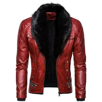 Elegante Lederjacke Herren Luxus Qualität