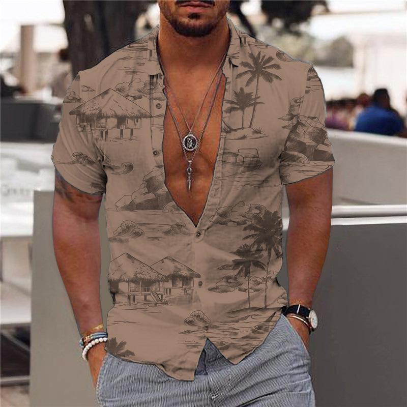 Hawaiihemd Kurzarm Sommer Hemd für Herren