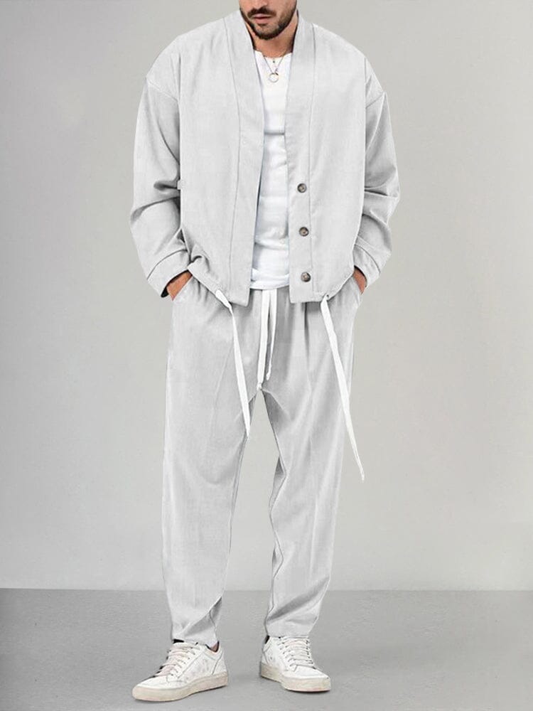 Herren Overshirt Set Bequem Zweiteilig