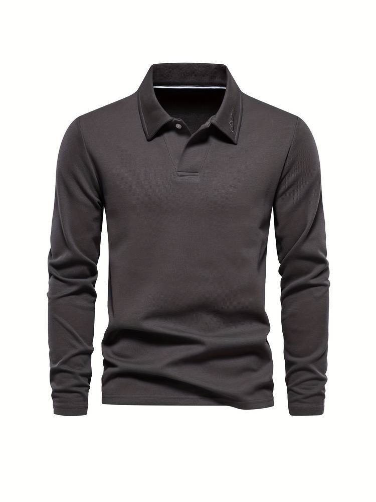 Elegantes Herren Poloshirt Langarm