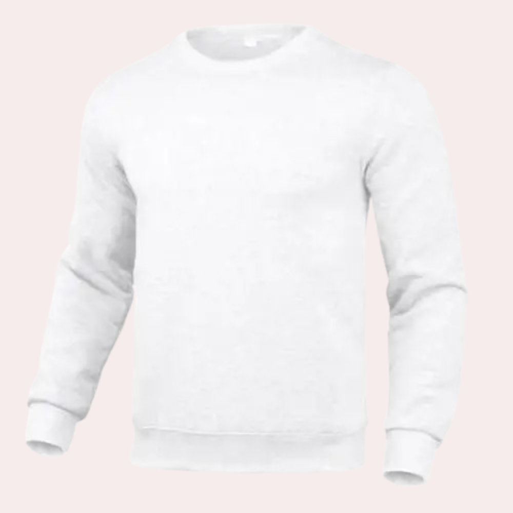 Herren Sweatshirt Einfarbig Rundhals