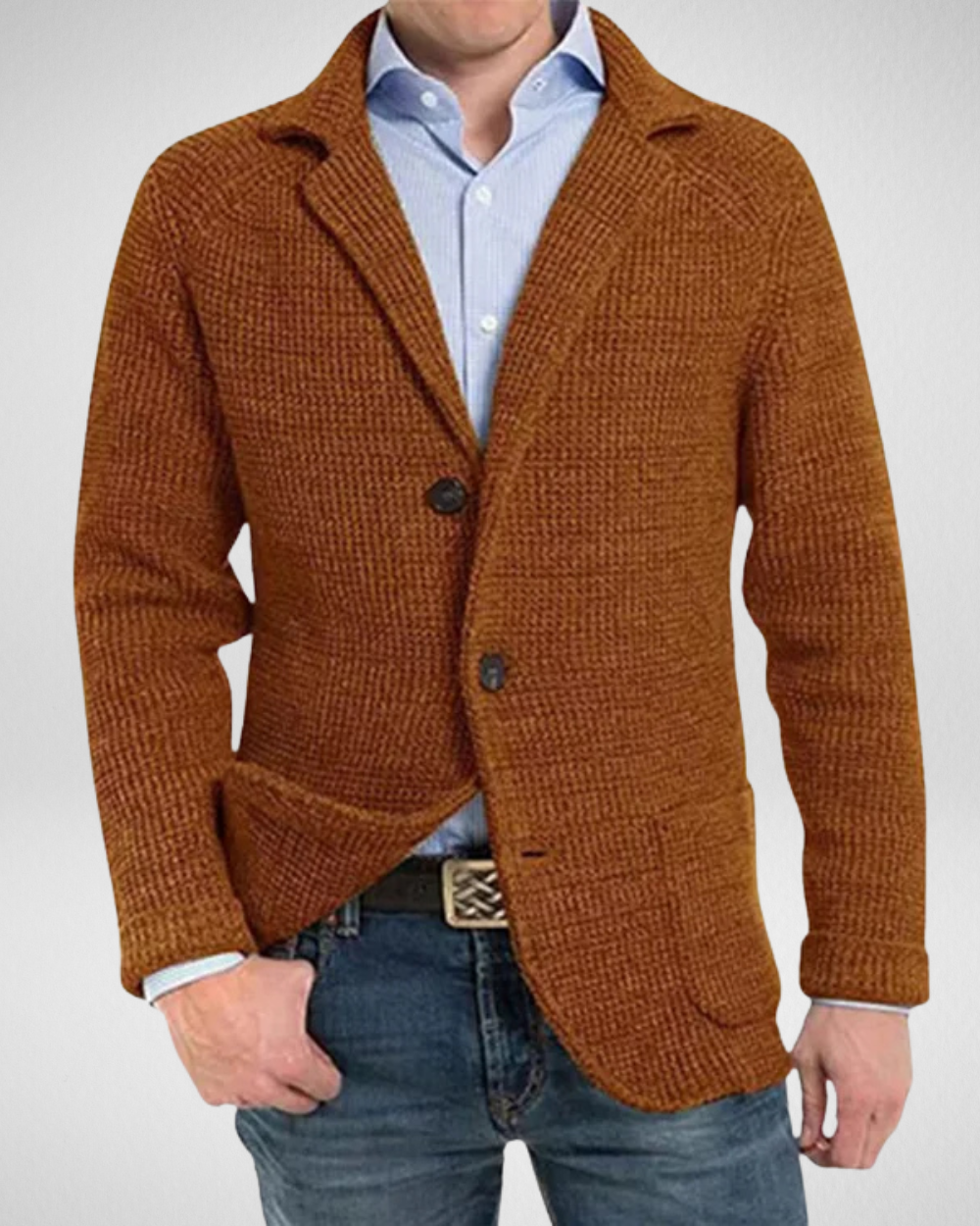 Bequemer Strickblazer Herren Freizeit Pullover