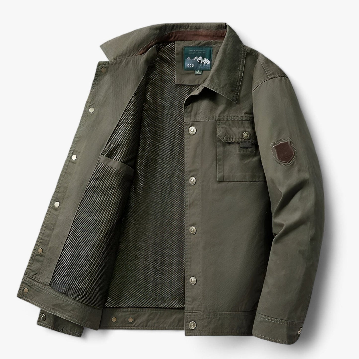 Herren Bomberjacke Mit Knöpfen Cargo Style