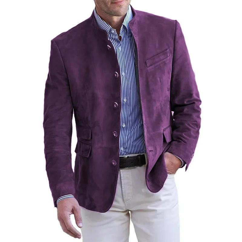 Herren Herbstjacke Klassisch Einreihig mit Taschen