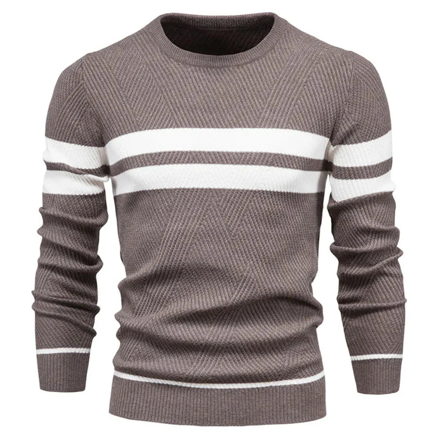 Herren Pullover Rundhals Modern Strick