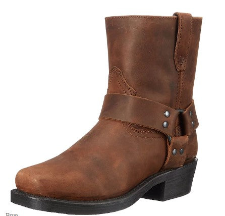 Herren Westernstiefel Leder Braun