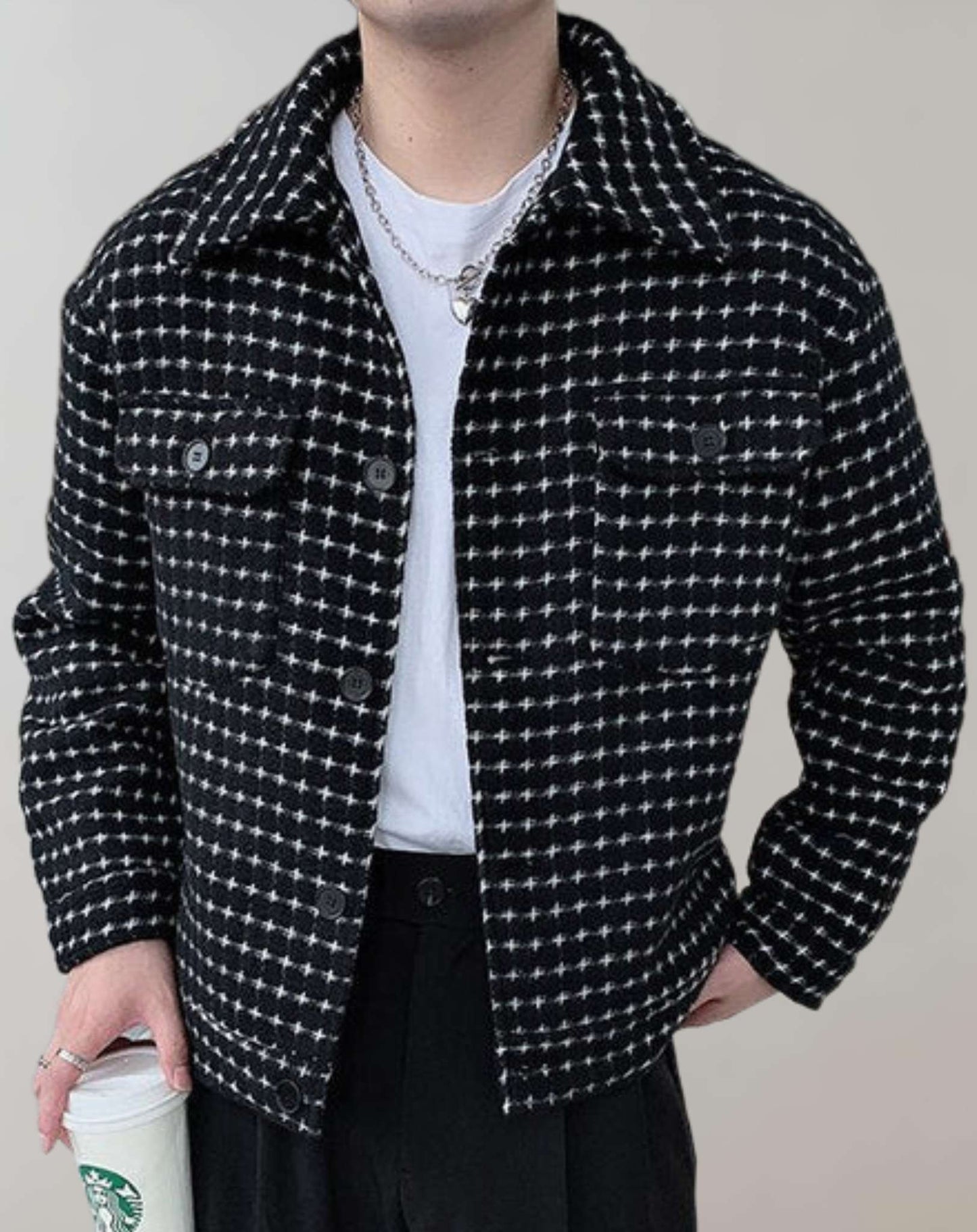 Lässige Schwarze Lederjacke Modern Design - IdealeKleiden