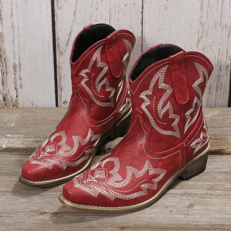 Elegante Stiefeletten Frauen Western Style