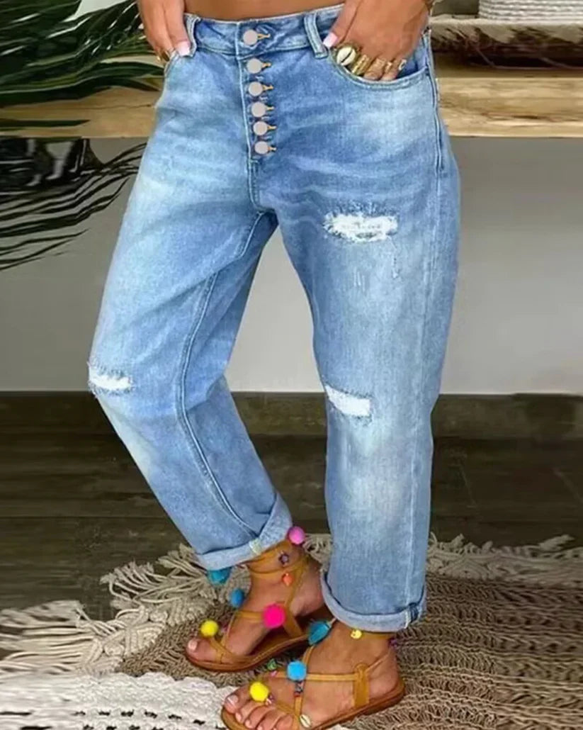 Modische Damenjeans Trendy Style - IdealeKleiden