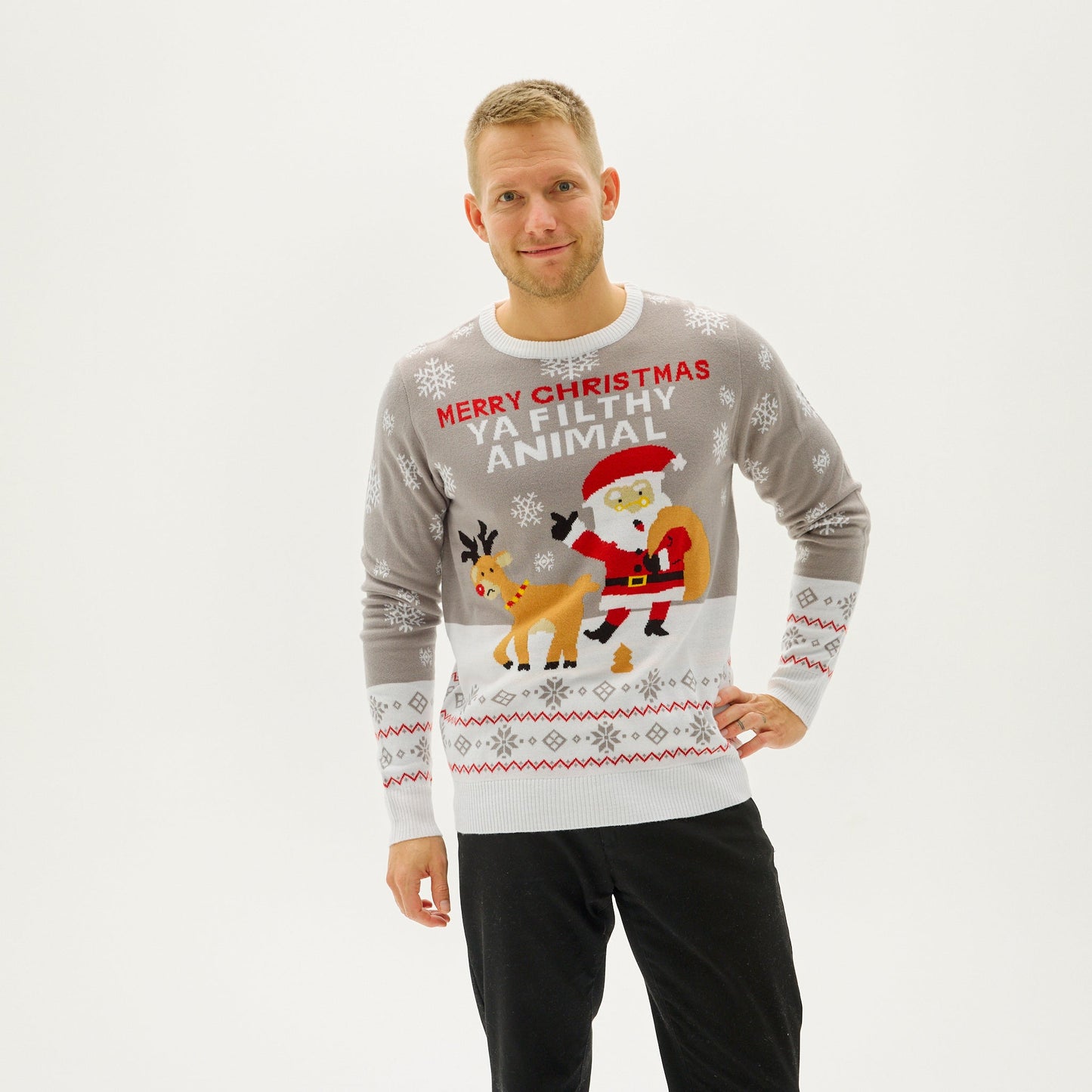 Witziger Weihnachtspullover Herren Lustig - IdealeKleiden