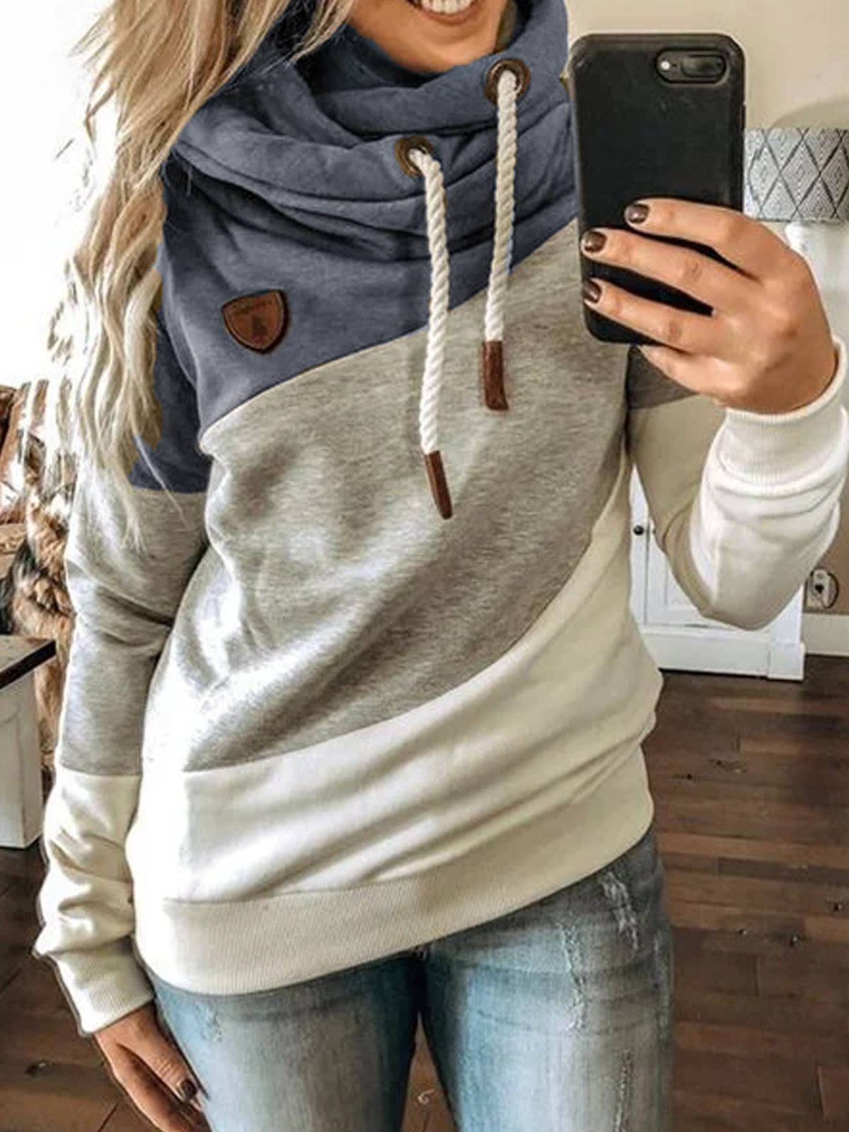 KIKIA - Weiches Winter-Sweatshirt Langarm - IdealeKleiden