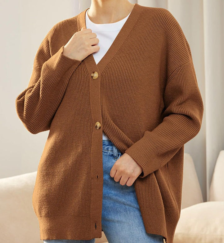 Damen Cardigan Oversized Herbst Modell