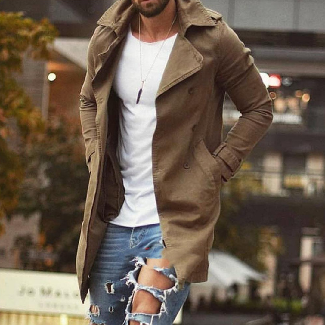 Herren Winterjacke Lang Elegant