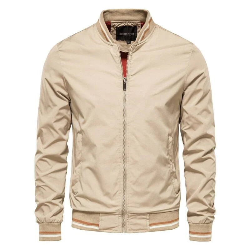Herren Bomberjacke Modern Schwarzes Leder