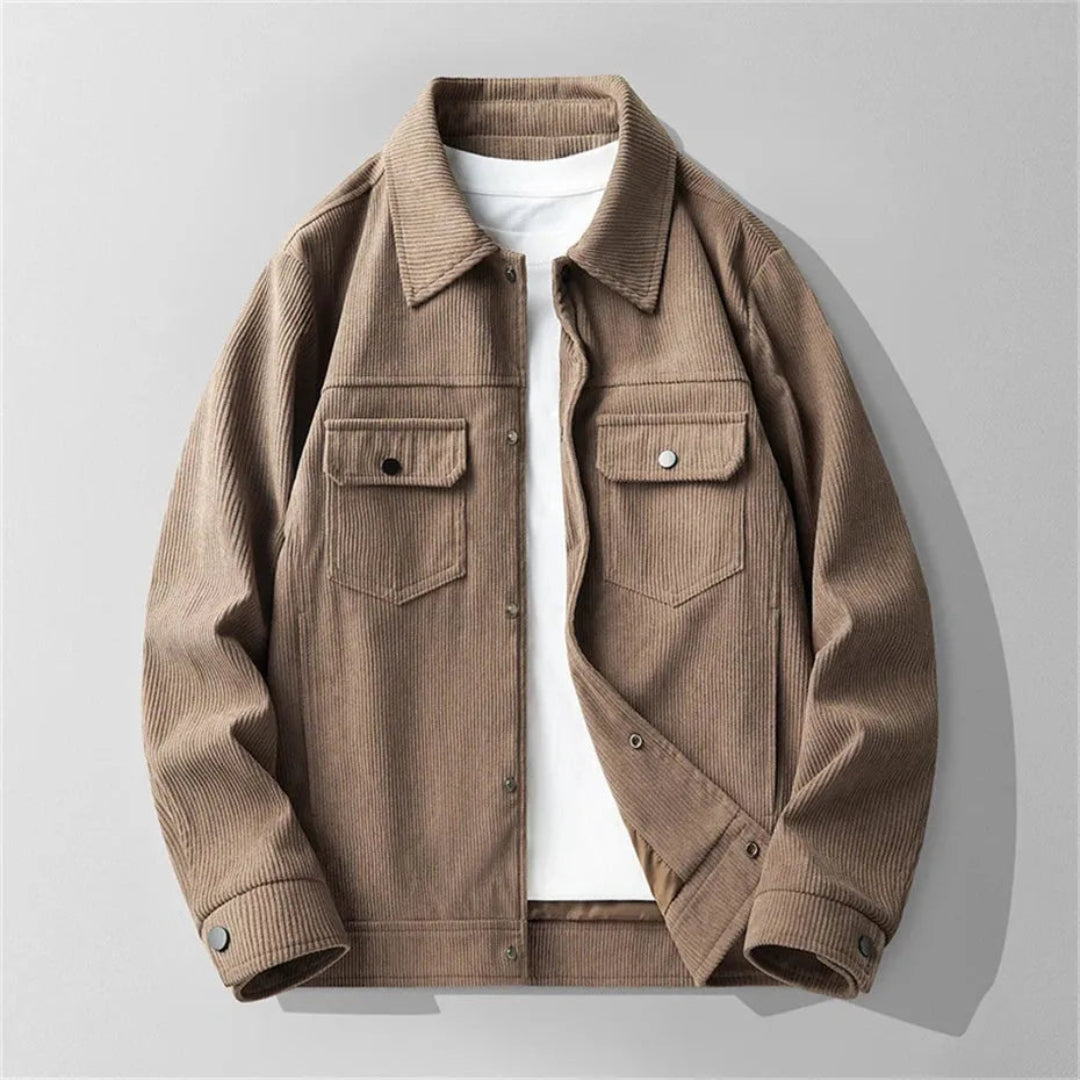 Cordjacke mit Verstellbarem Kragen