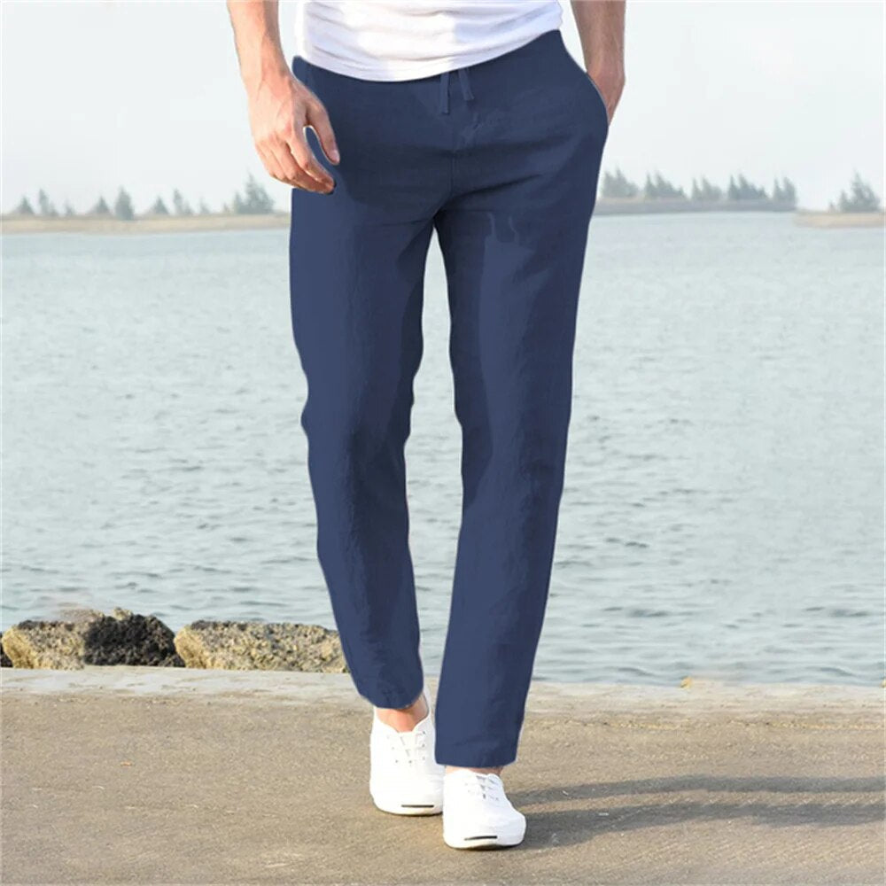 Leichte Sommerhose Herren Bequem Gerades Bein
