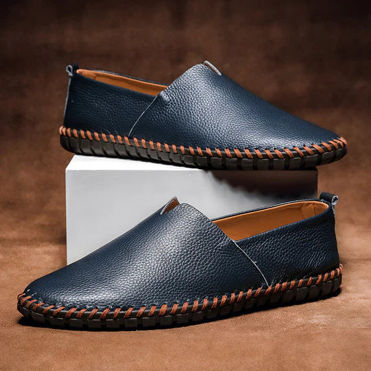 Bequeme Leder Loafers Herren Schuhe Slip-On