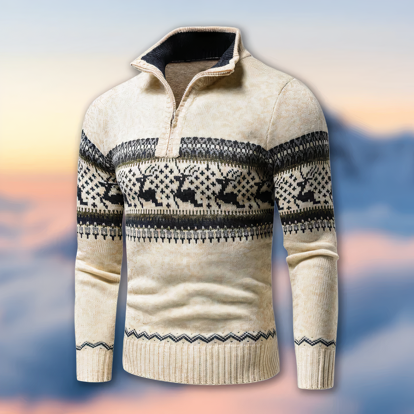 Praktischer Halbzip Pullover Komfortabel