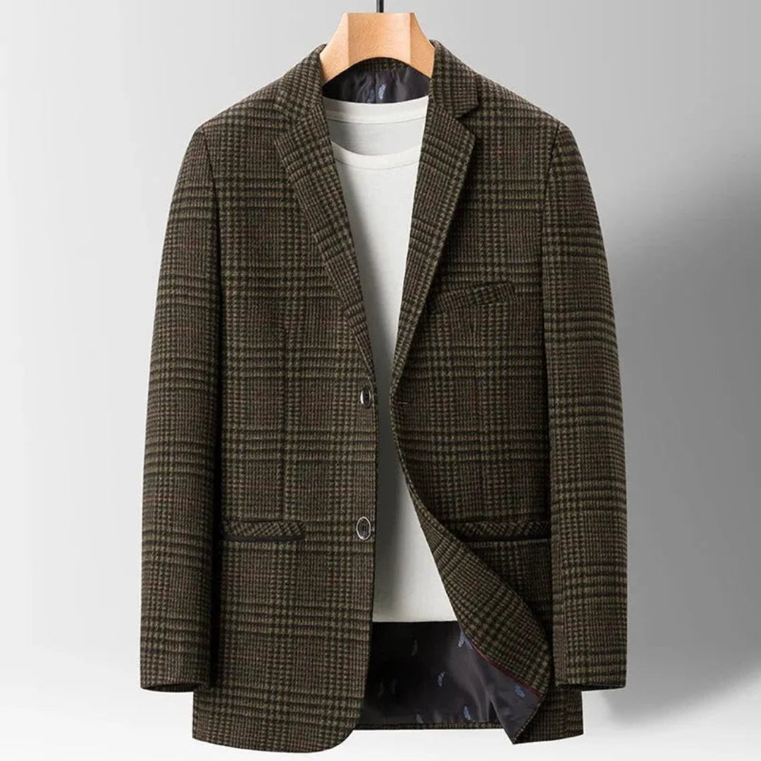 Herren Wollmantel Zweiknopf Elegant