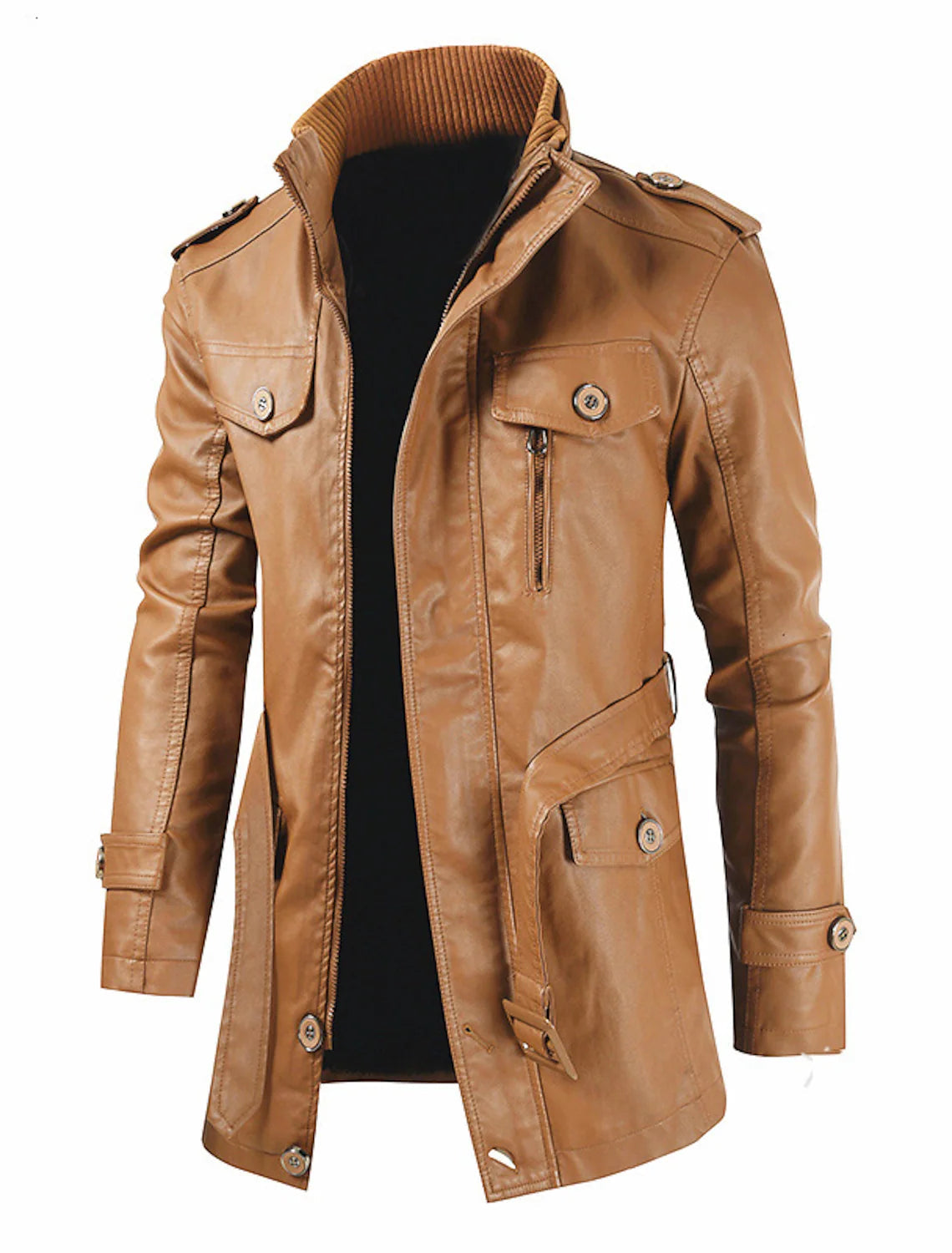Stylische Herren Lederjacke Elegant