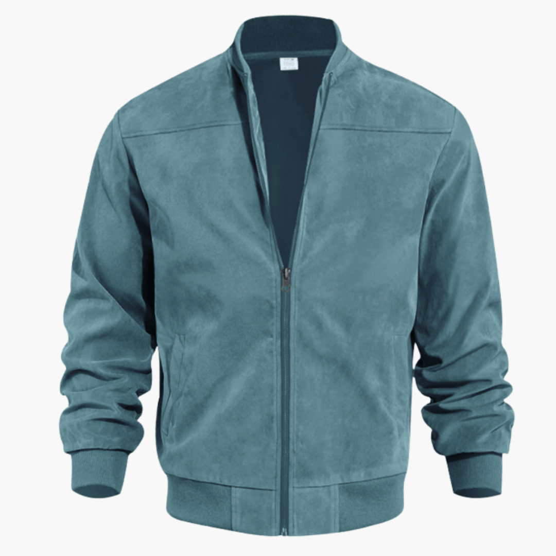 Herren Wildleder Bomberjacke Lässig Modern