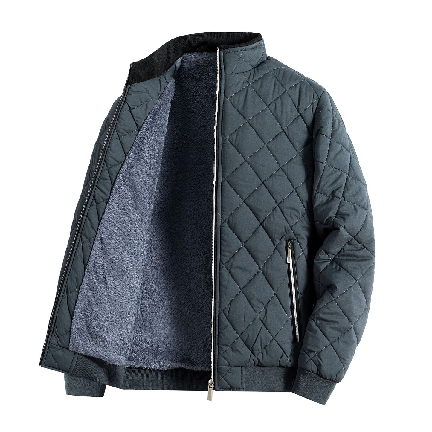 Herren Winterjacke Warm Fleece Puffer Mantel