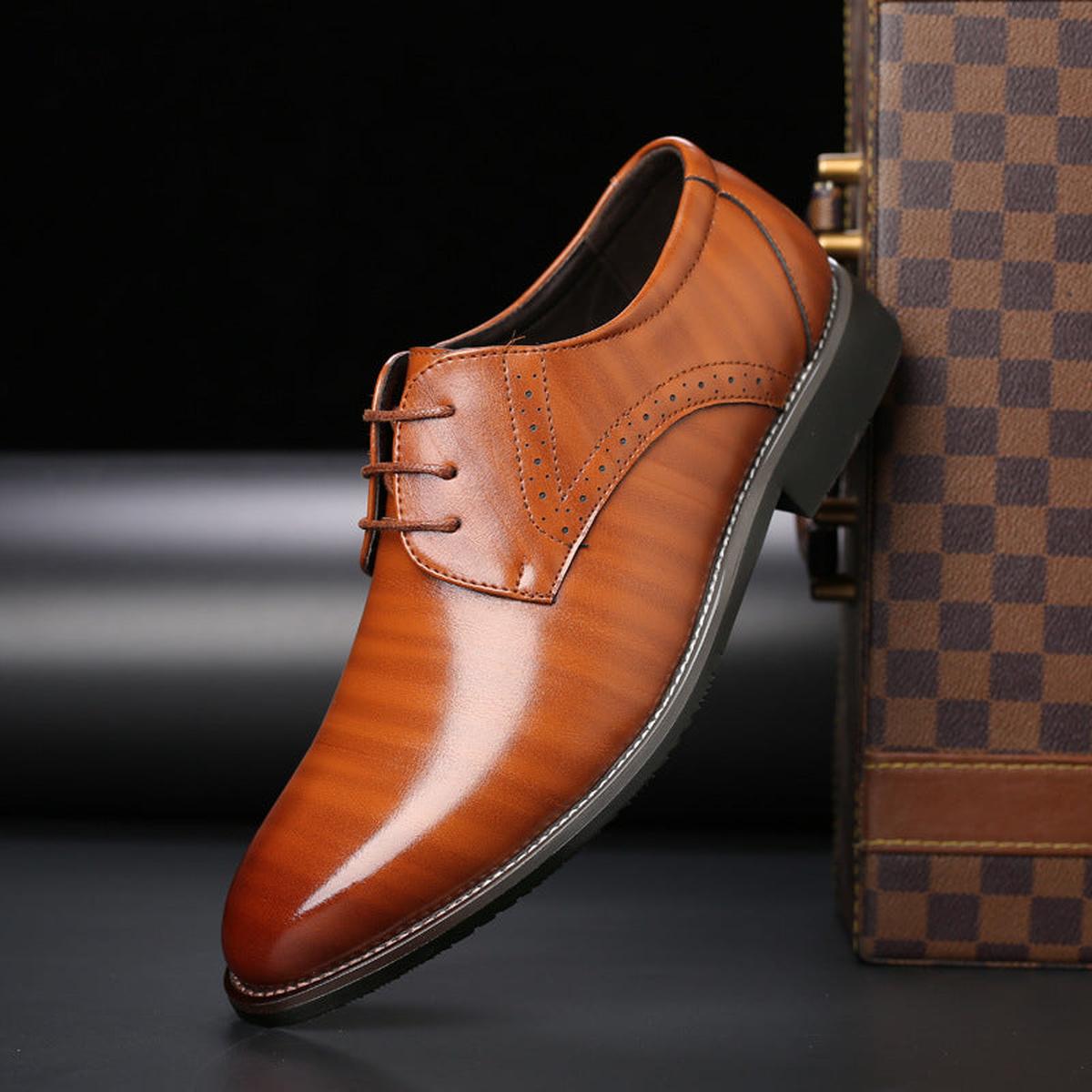 Elegant Herrenschuhe Schwarze Schnürstiefel