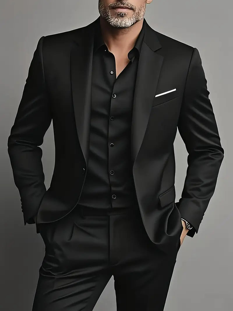 Eleganter Herren Business Anzug Slim Fit