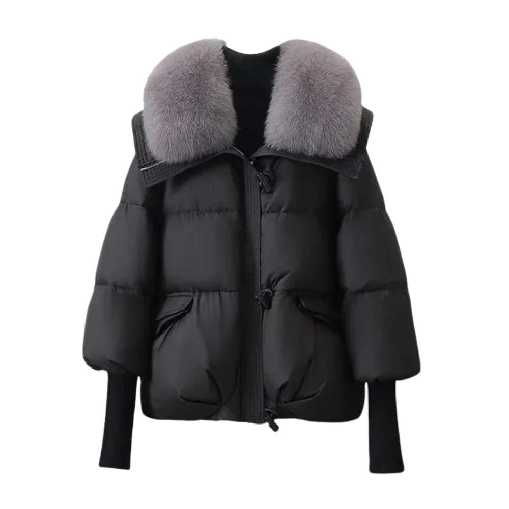 Winterkleid Kunstfell Mantel Puffer