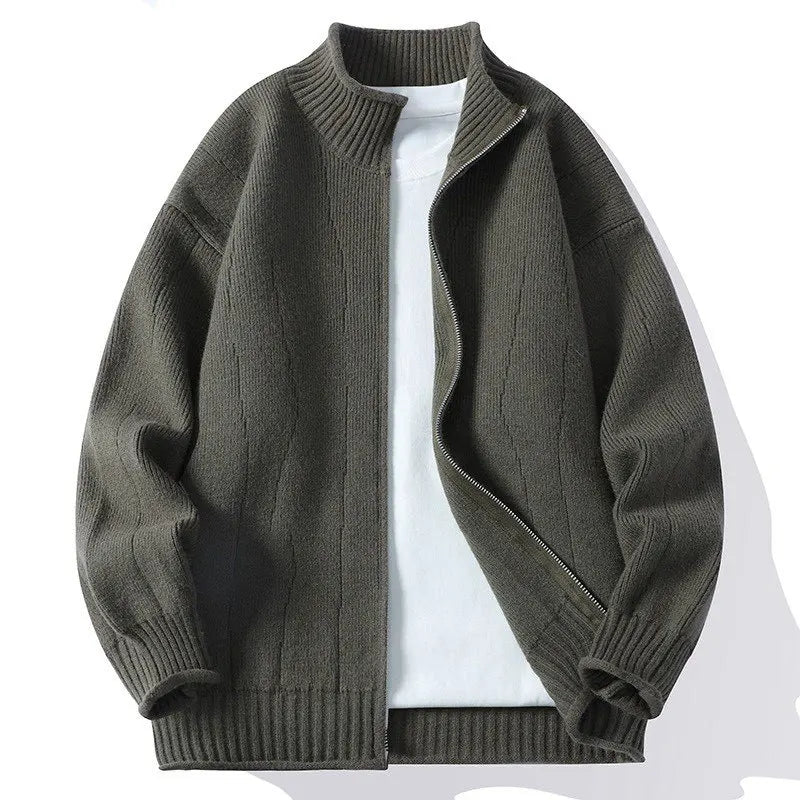 Herren Strickpullover Stehkragen Style