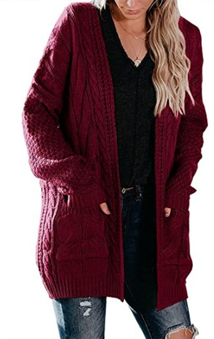 Damen Strickjacke Grobstrick Feminin Praktisch