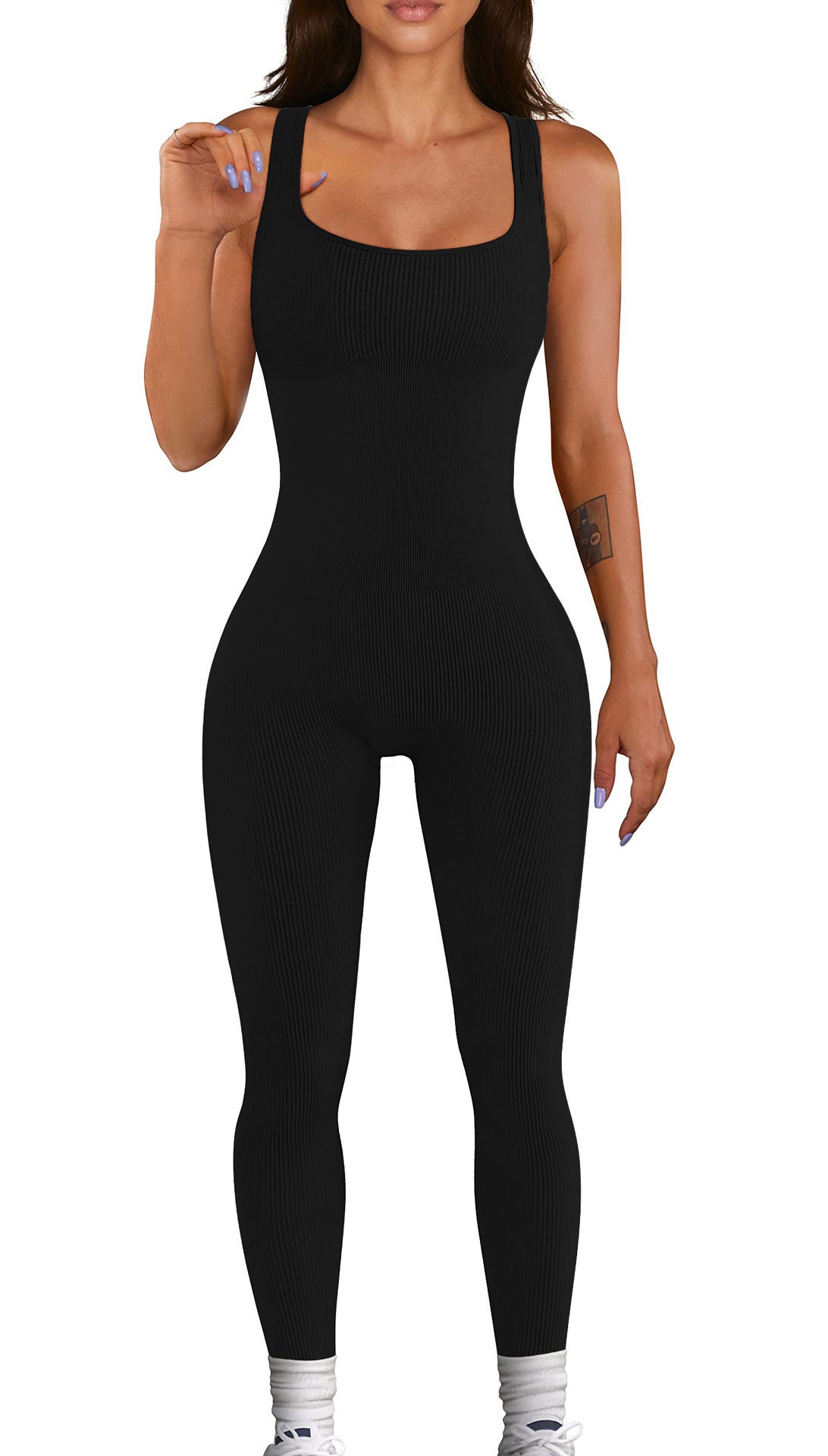 Damen Leggings-Overall Ripp-Design Trendy Elegant