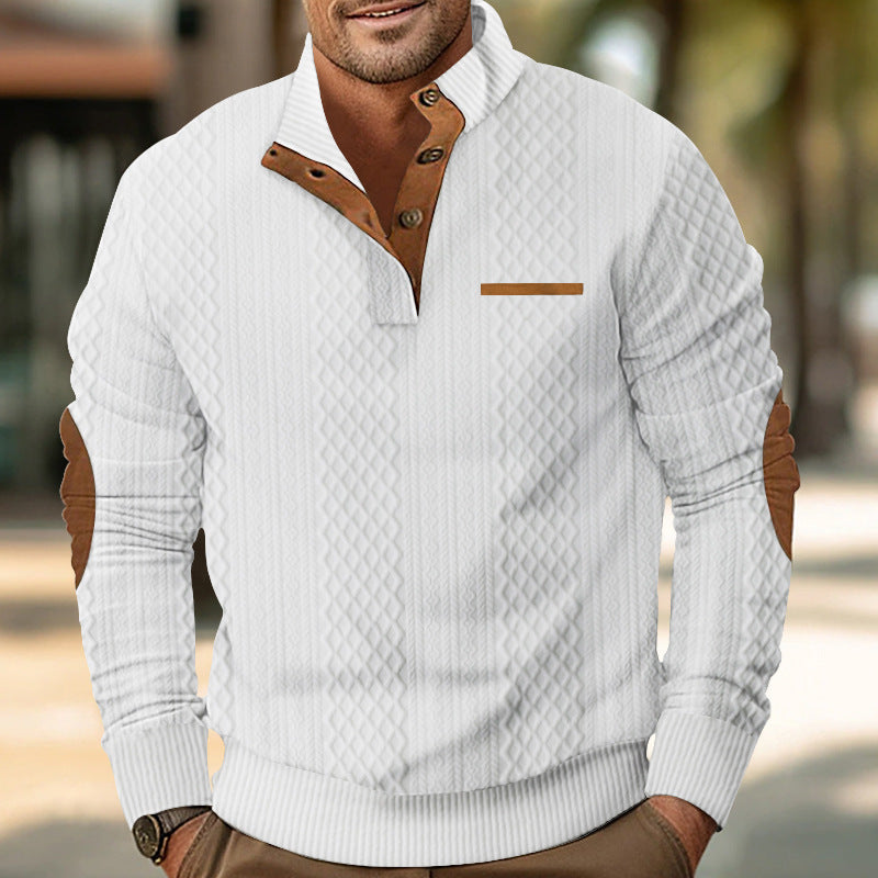 Herren Strickpullover Modern Kragen Texturiert