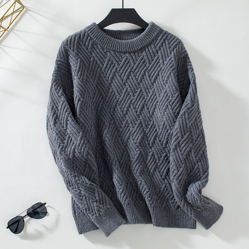 Weicher Einfarbiger Pullover Damen